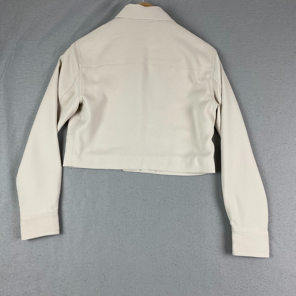 Quince Womens stretch Crepe Set Cropped Jacket XS wide leg pants 2 - Picture 6 of 16